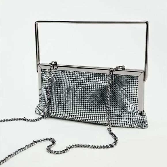 ZARA METAL MESH CROSSBODY BAG - Picture 3 of 6